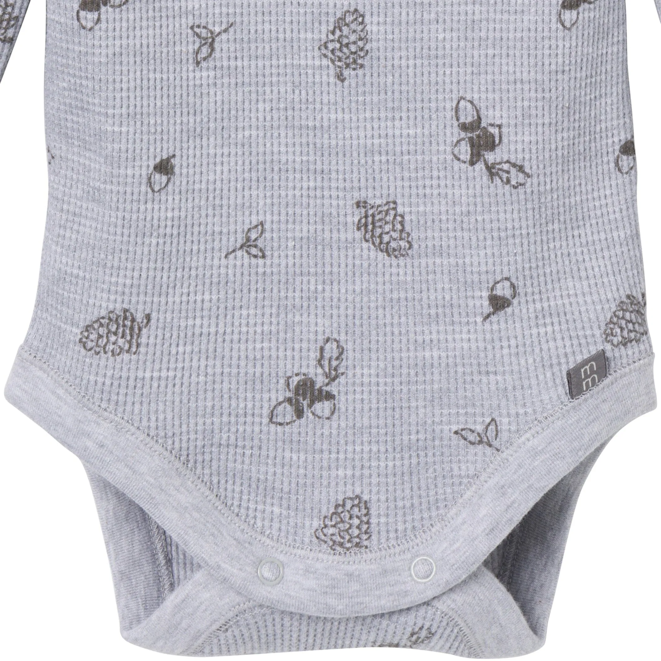 2-Piece Baby Neutral Acorn Grey Heather Bodysuit and Pant Set