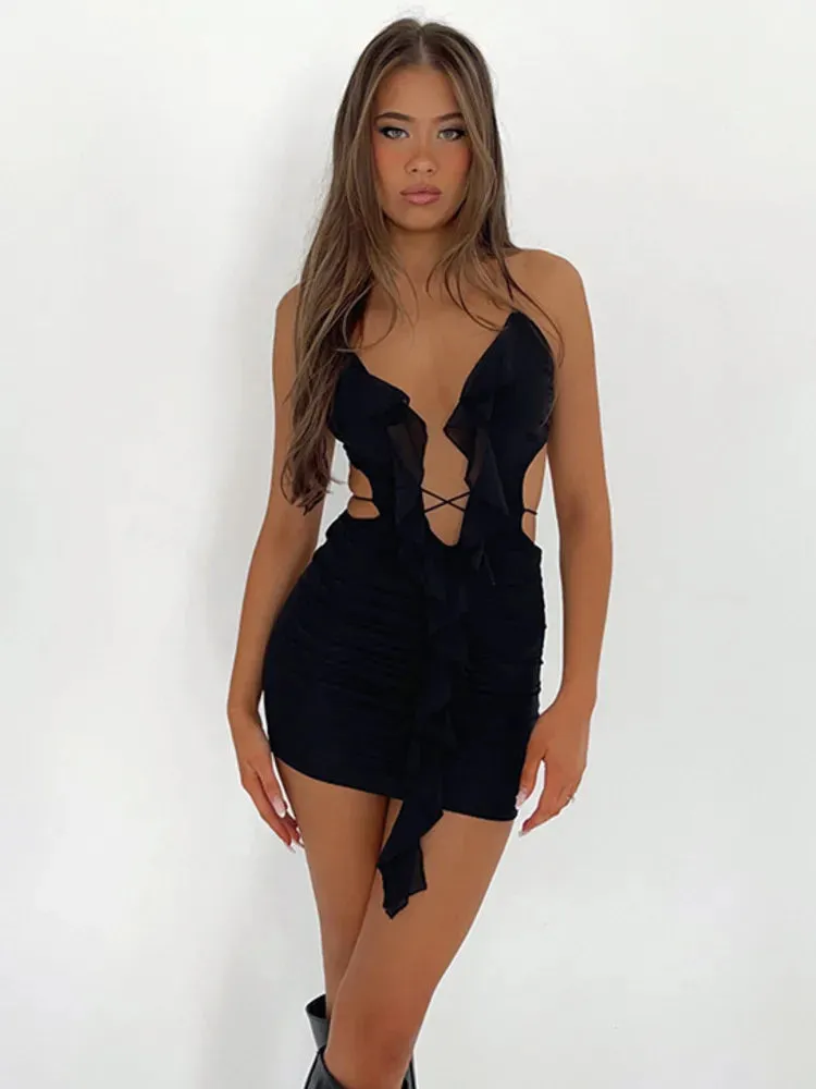 2024 Summer Holiday Vestido Sexy Bodycon Dress Cut Out Robe