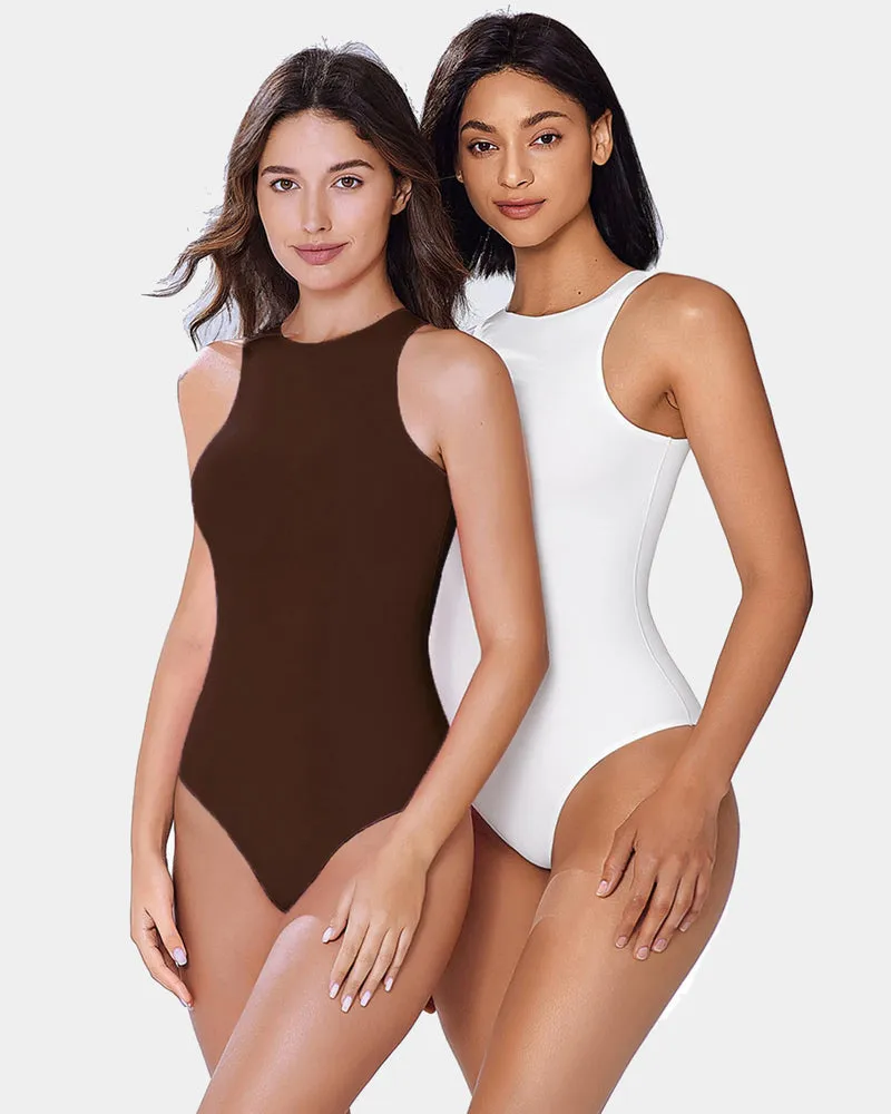 2Pack Double Lined Tank Bodysuit Shapewear