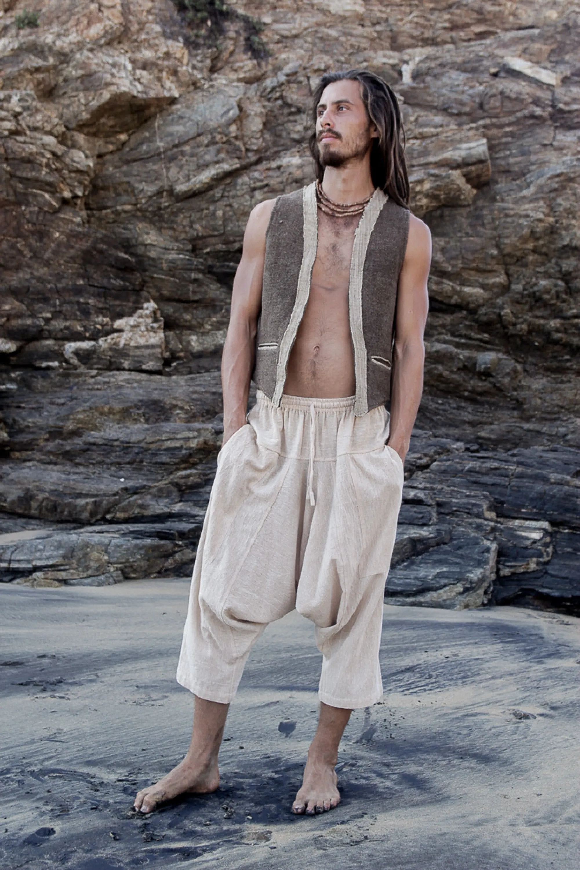 3/4 Harem Pants ⋙ Natural Cotton