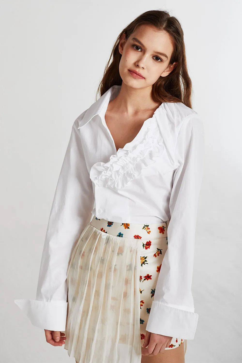 Addison Tiered Ruffle Wrap Blouse