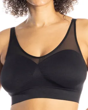 Ahh Bra® Wire free with Mesh Neckline with Adjustable Straps