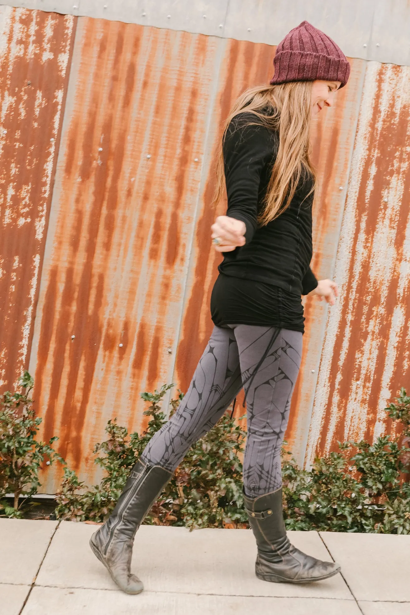 Arrow Leggings - Gray/Black