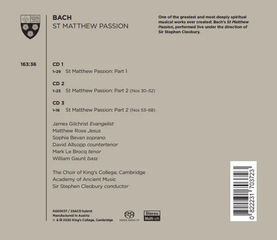 Bach: St Matthew Passion