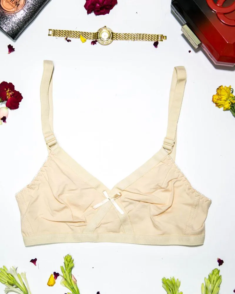 Basic Bra - Skin - Cotton Bra - Non Padded Bra - Non Wired Bra