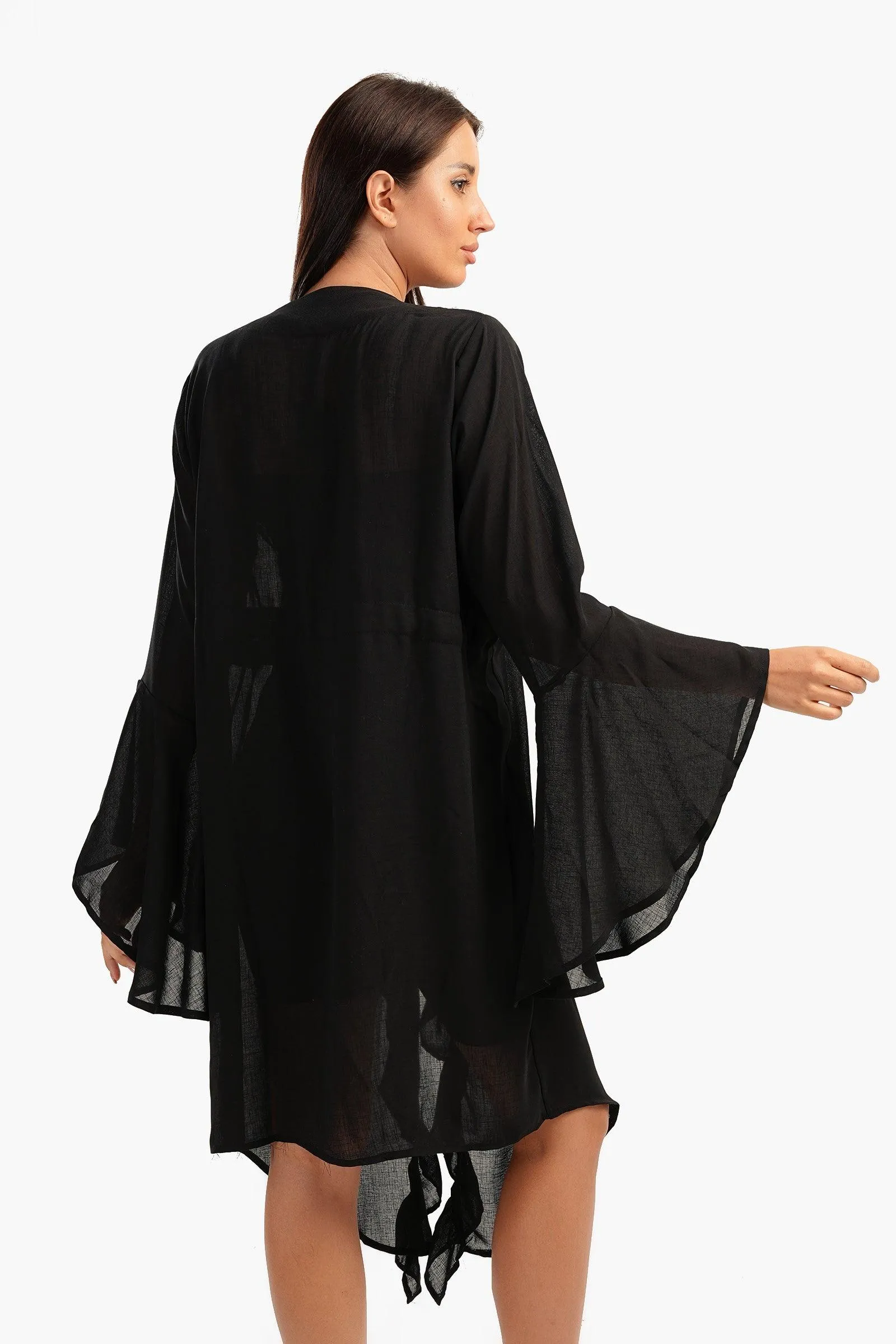 Beach Kimono with Ruffles