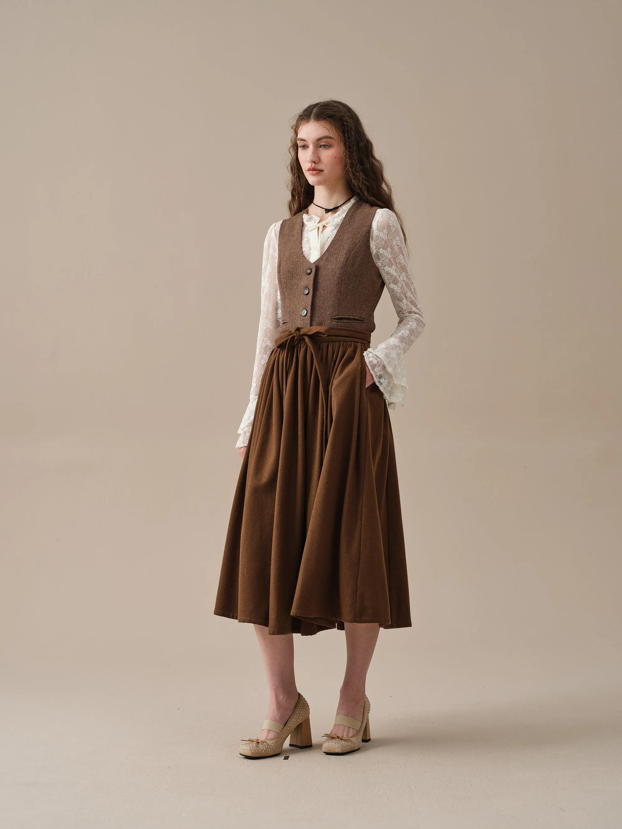 Beth 13 |tied wool skirt