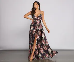 Betty Formal Stylish Floral A-Line Dress