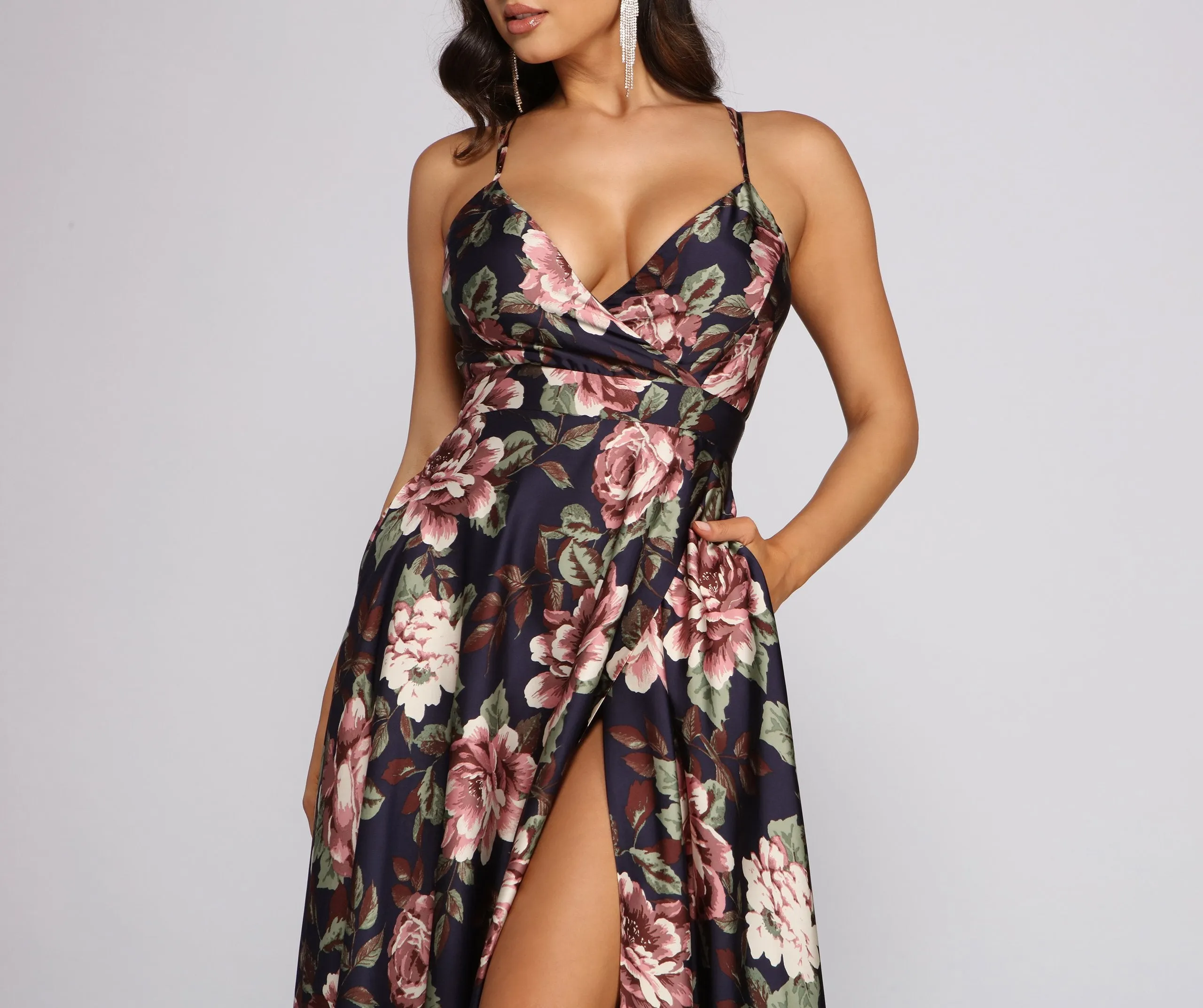 Betty Formal Stylish Floral A-Line Dress