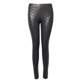 Black Mermaid Scale Leggings