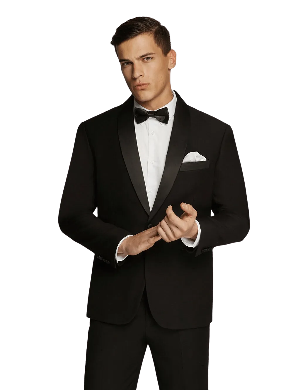 Black Tuxedo Satin Lapel Dinner Suit