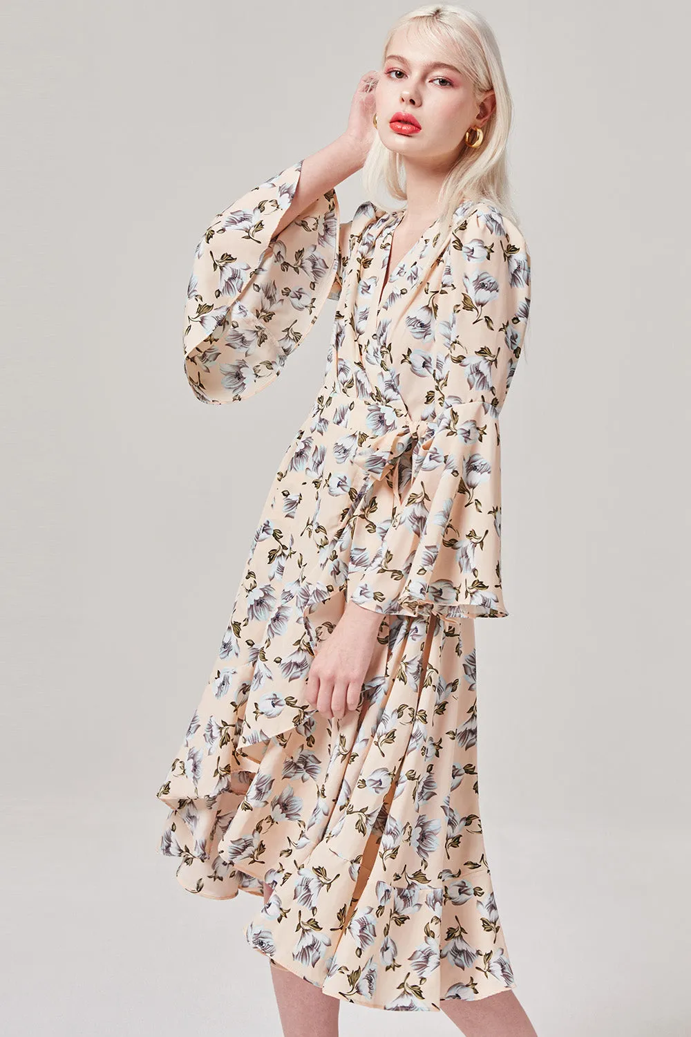 Blossoming Wrap Dress