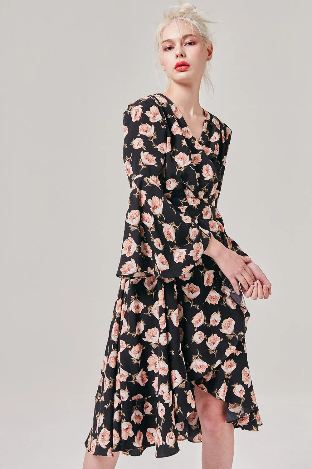 Blossoming Wrap Dress