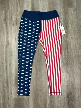 Blue Red & White Athletic Leggings Vineyard Vines, Size S