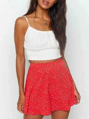 Boho Floral Beach Sexy Frills Mini Skirt