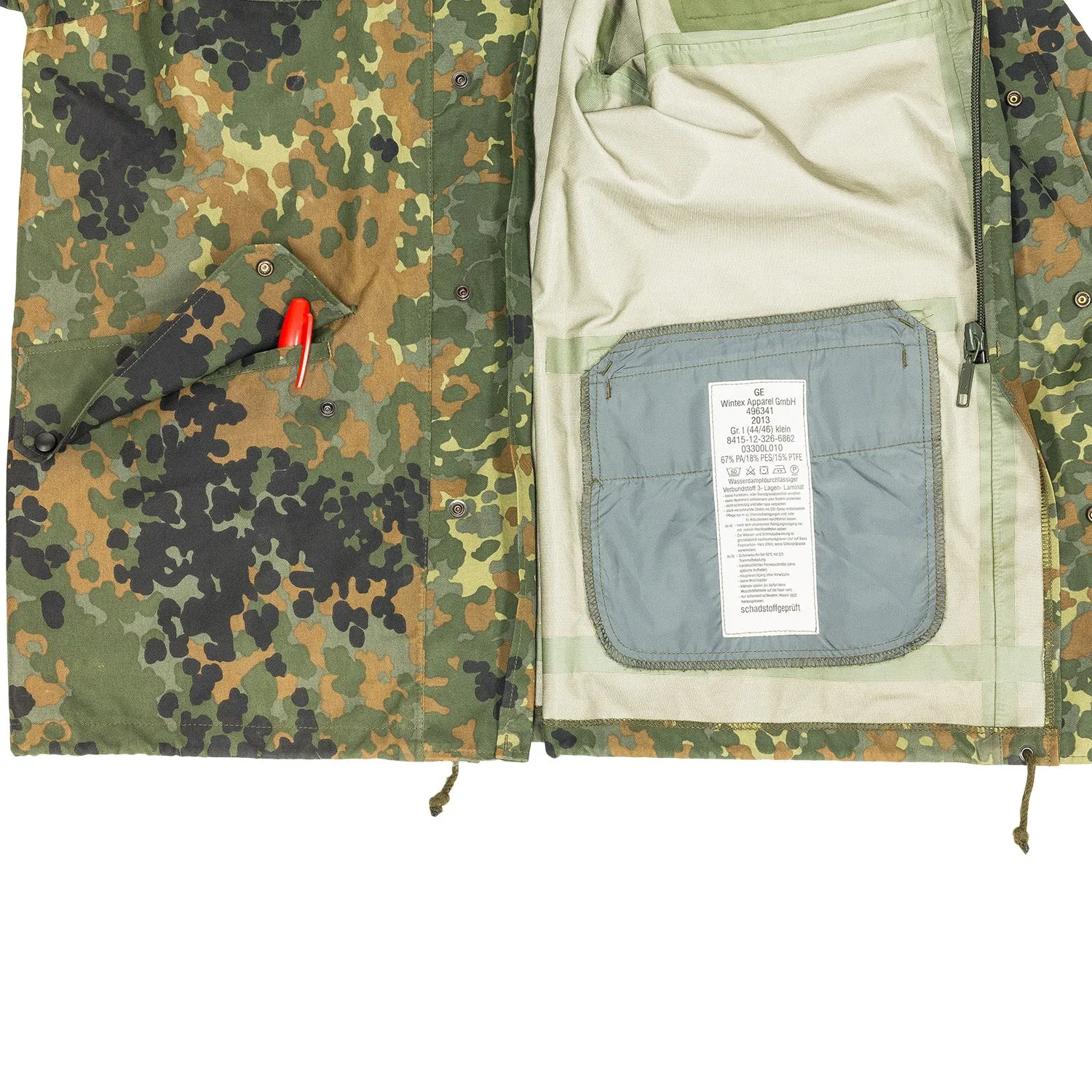 Bundeswehr Hardshell Flecktarn Parka