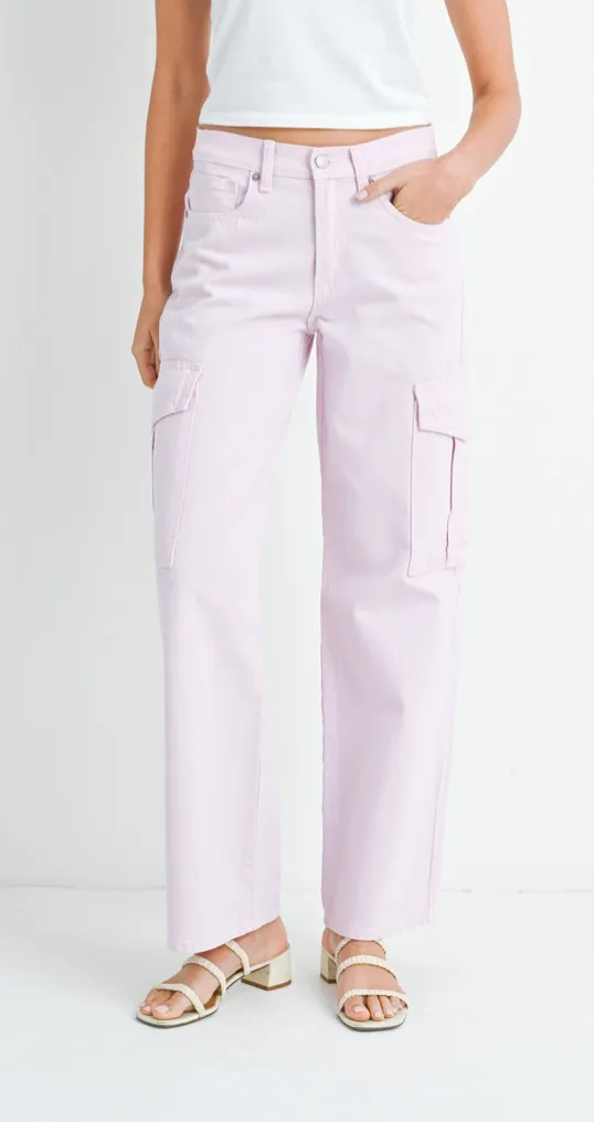 CARGO JEAN IN LAVENDER PINK