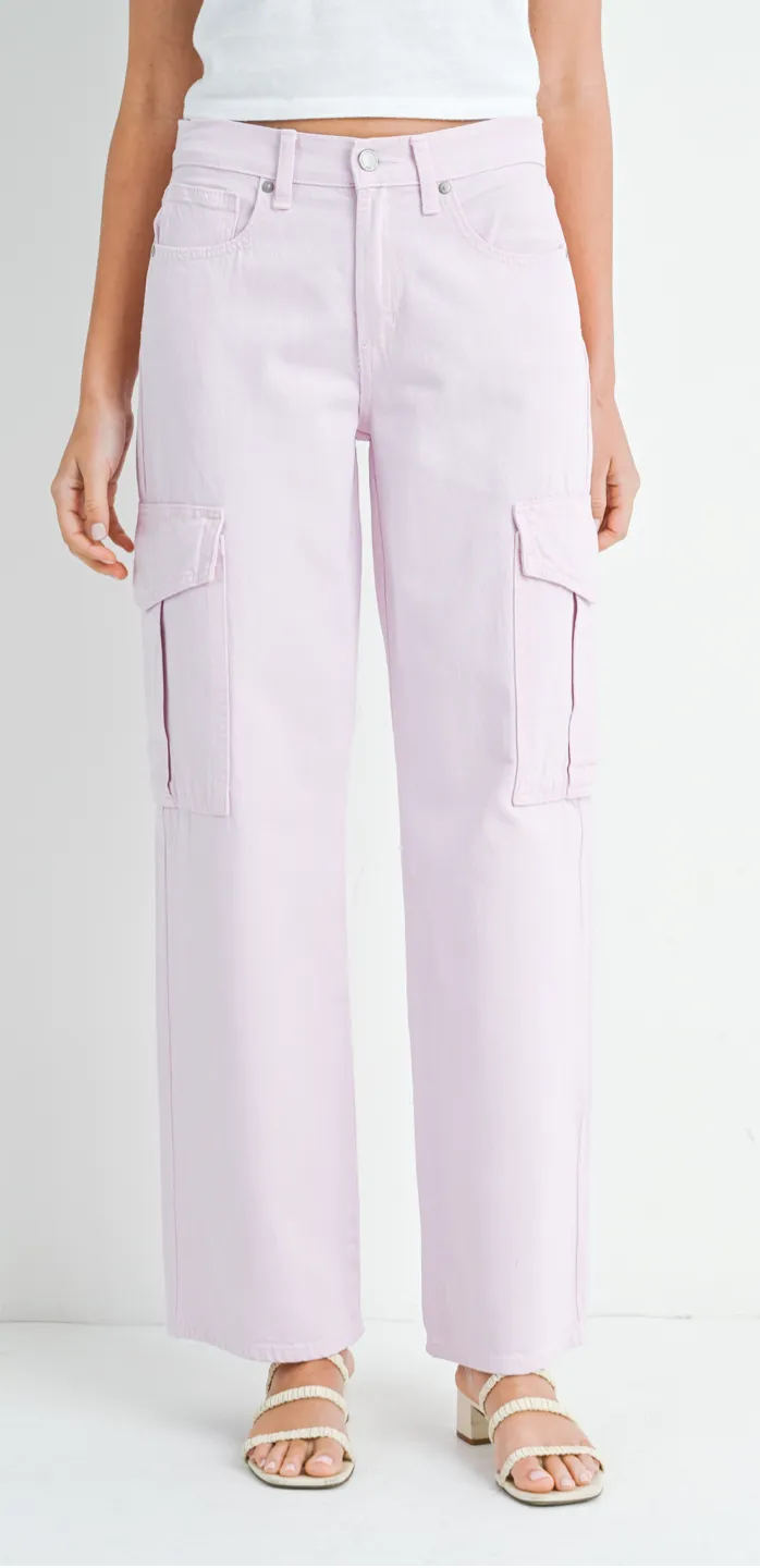 CARGO JEAN IN LAVENDER PINK