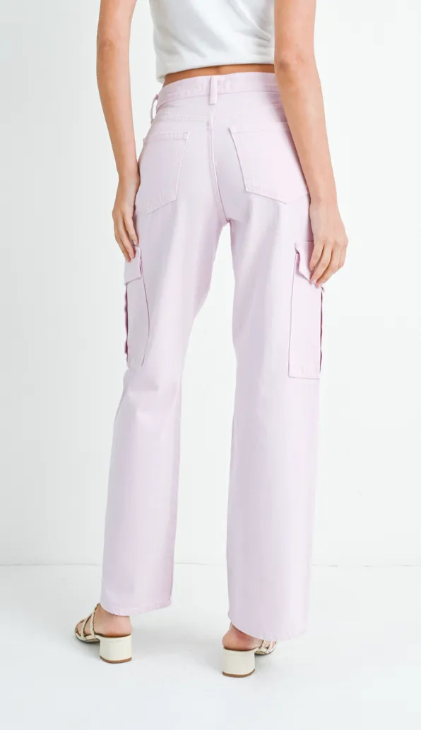 CARGO JEAN IN LAVENDER PINK