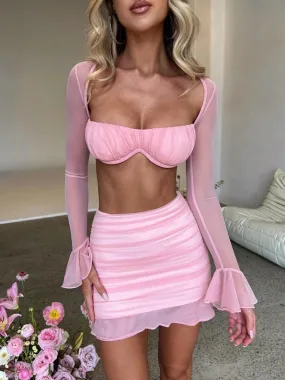 Cathy Mesh Sexy Mini Dress