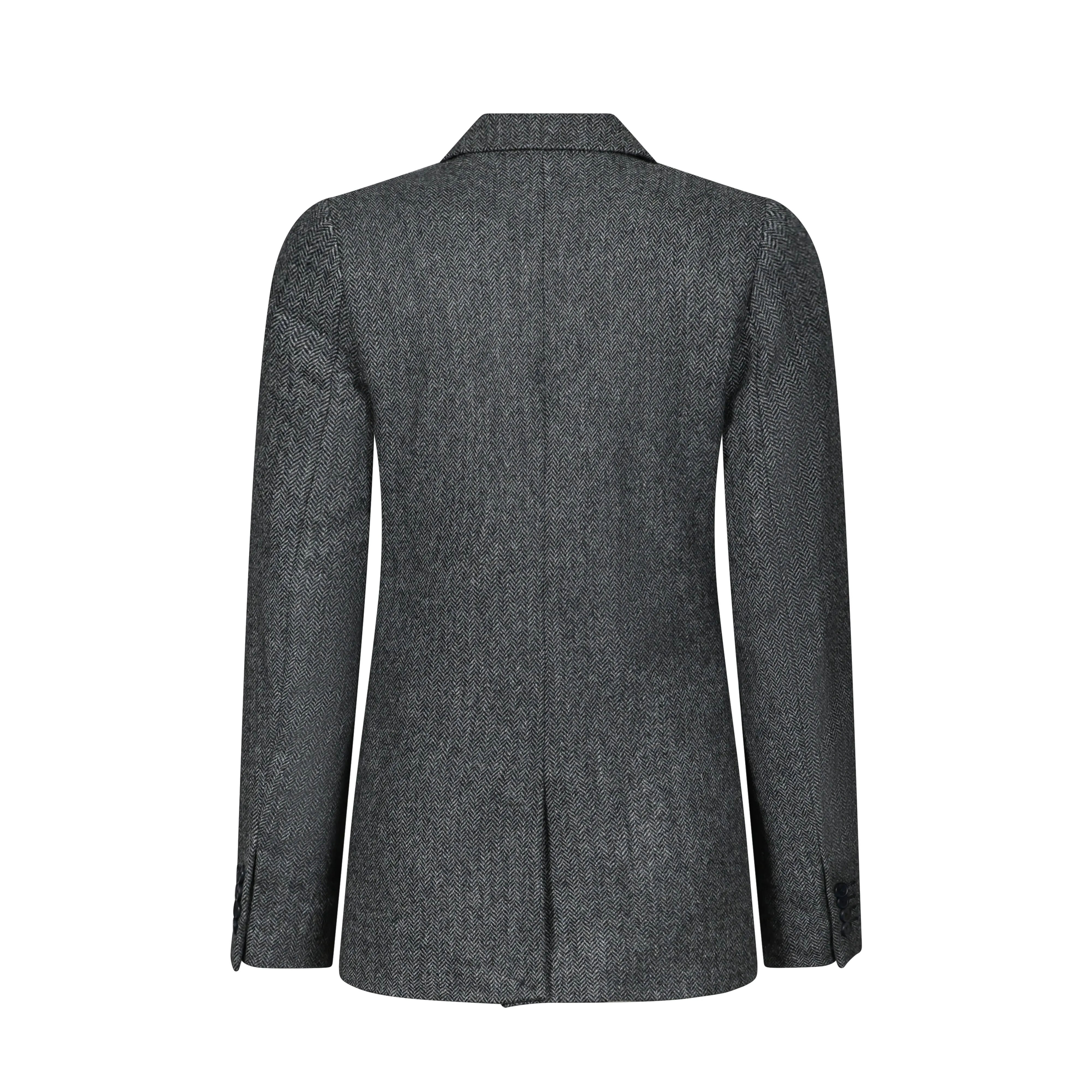 Charcoal Herringbone Fiadh Donegal Tweed Jacket