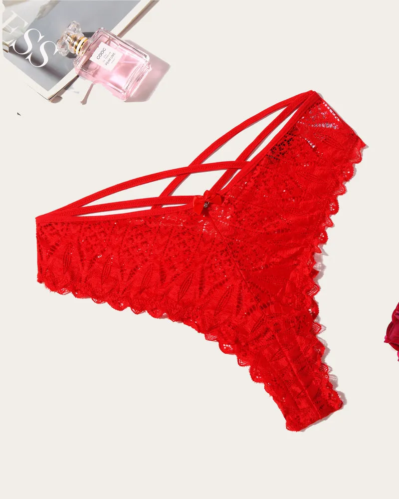 Cheeky Panties Lace Criss Cross Underwear