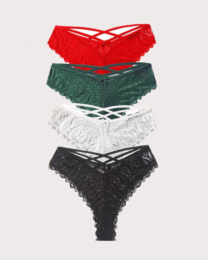 Cheeky Panties Lace Criss Cross Underwear