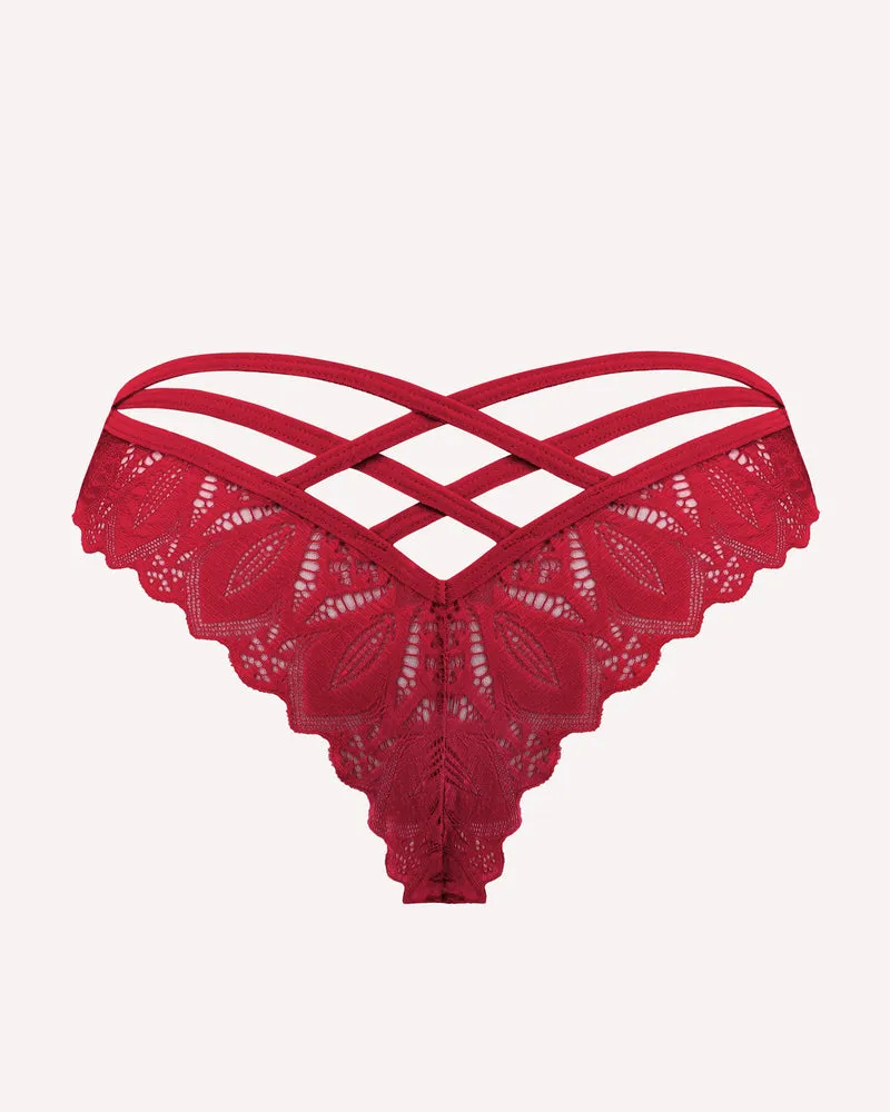 Cheeky Panties Lace Criss Cross Underwear