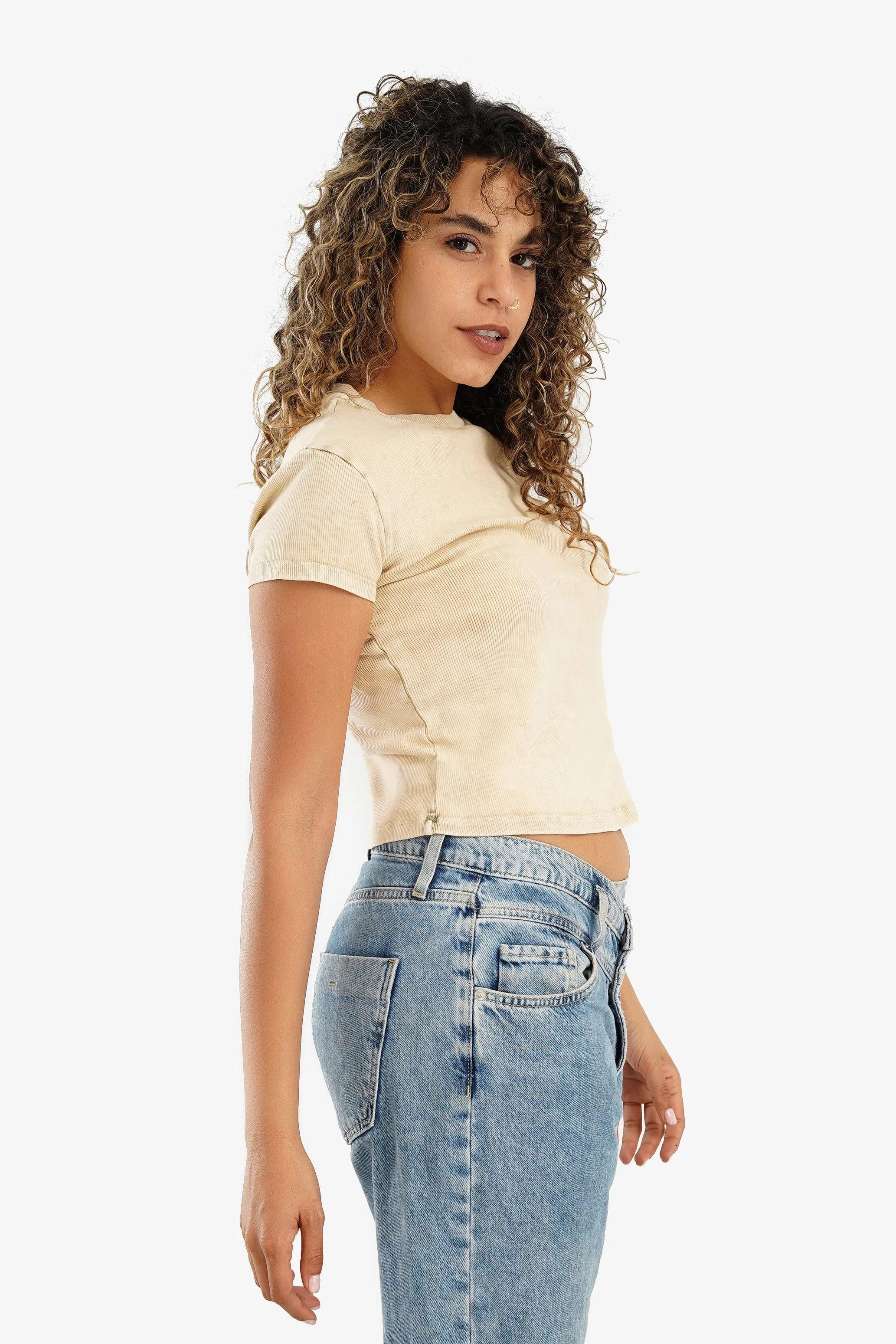 Cotton Ribbed Crop Top