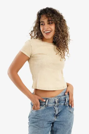 Cotton Ribbed Crop Top