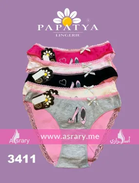 Cotton with Lace Panty 3411