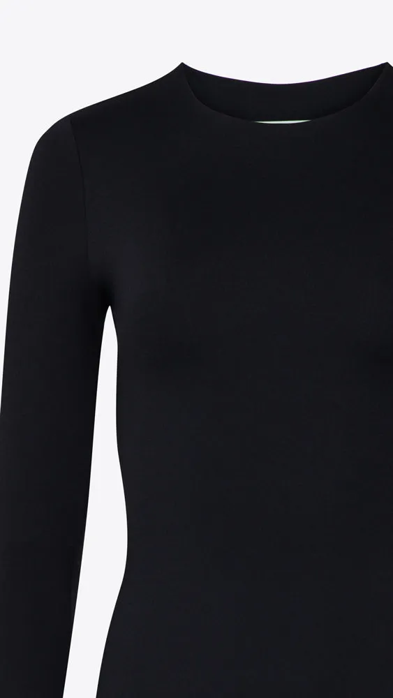 Crew Dress Long Sleeve - Black