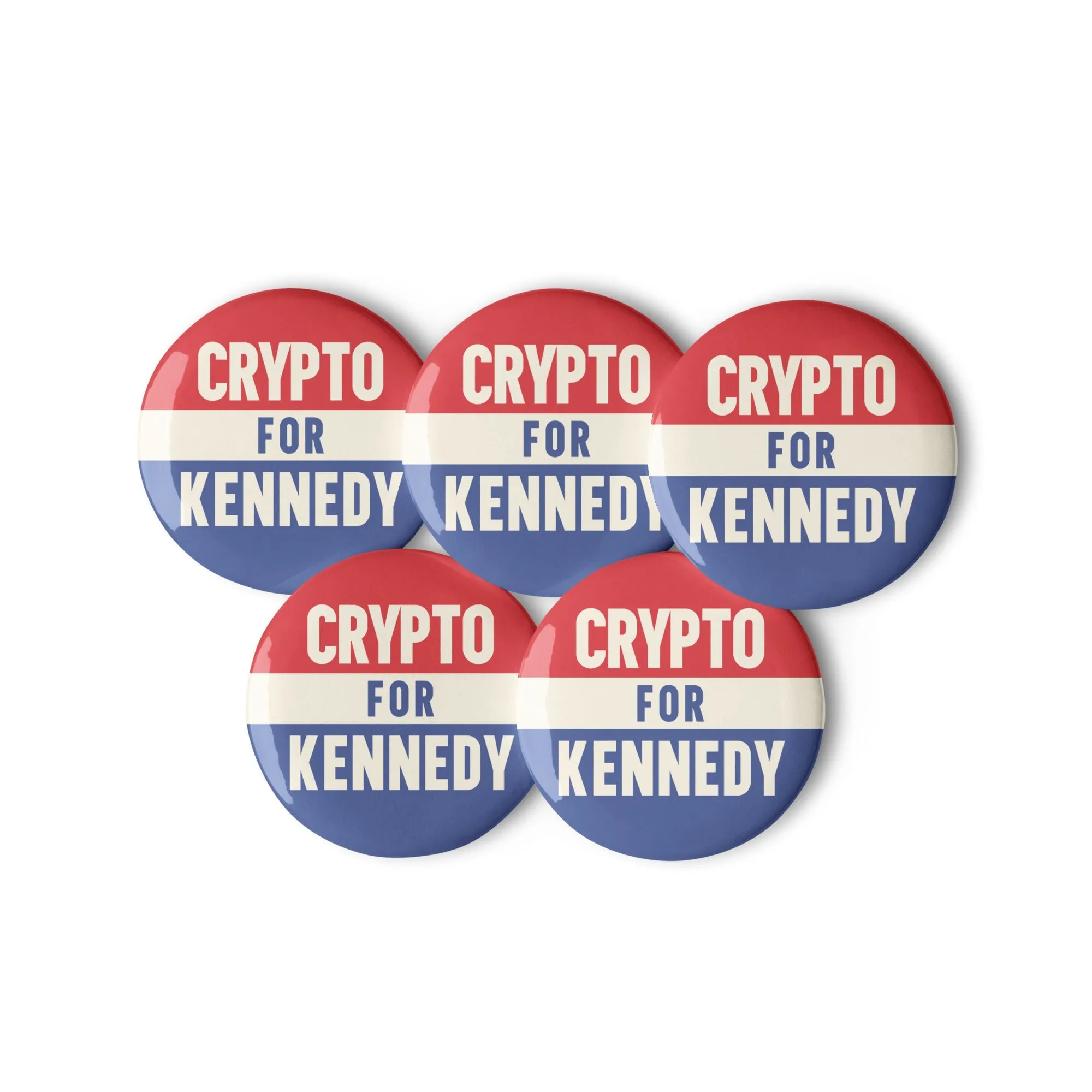 Crypto for Kennedy Classic Set of Buttons