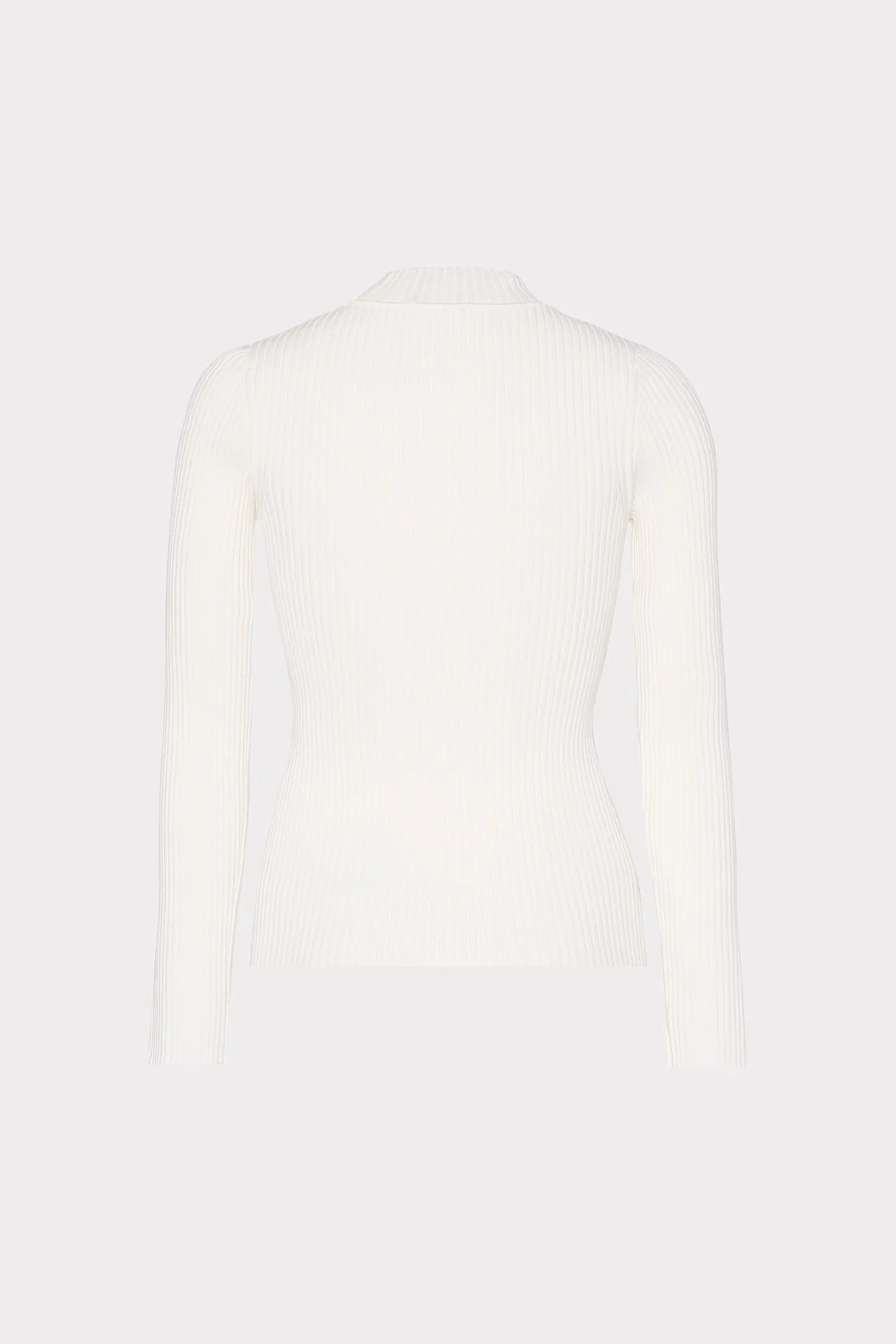 Crystal Cut Out Knit Mock Neck