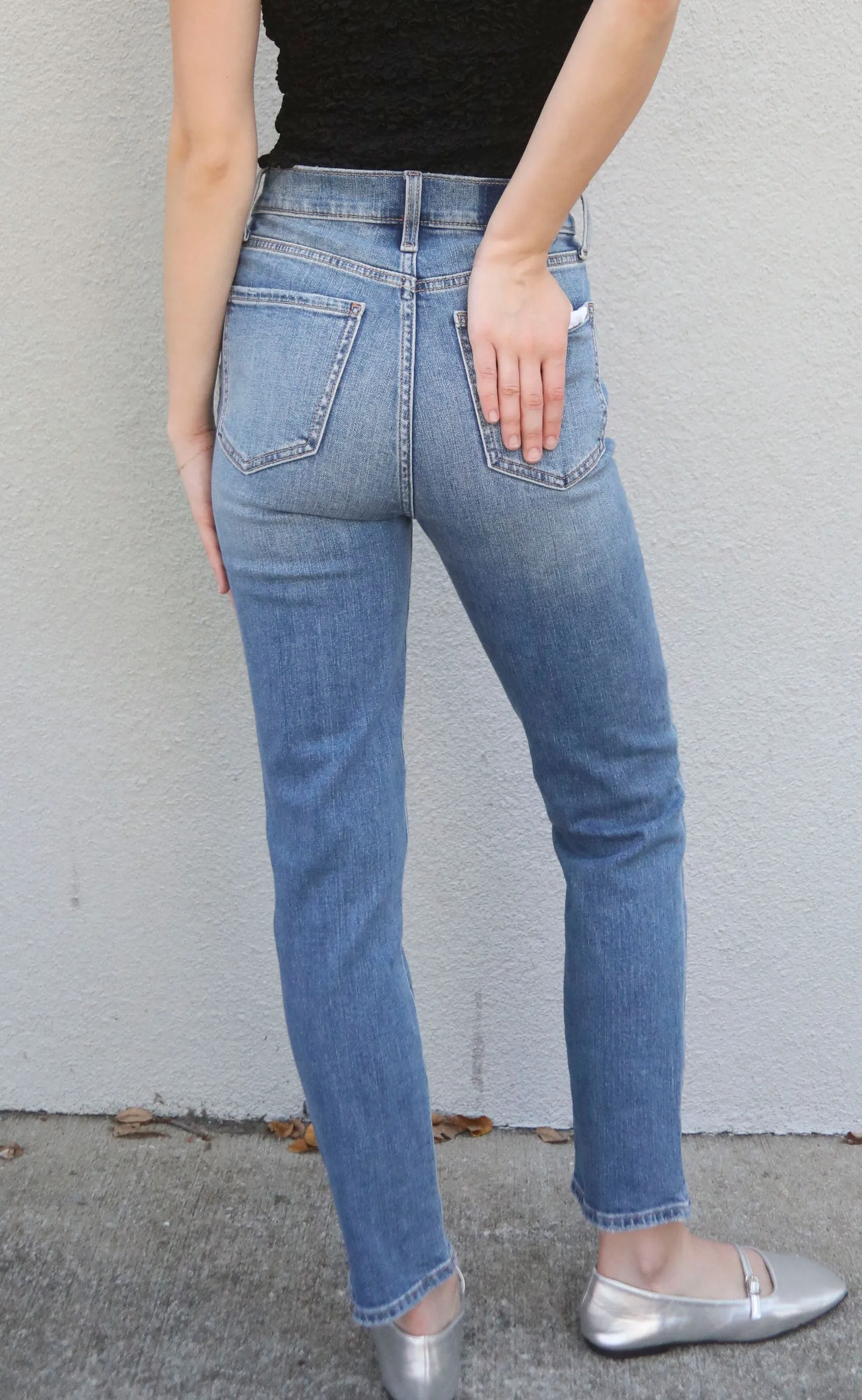 daily driver high rise cigarette denim