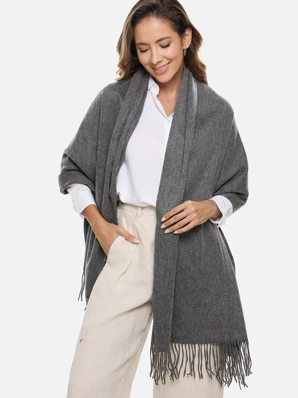 Dark Gray Cashmere Wrap