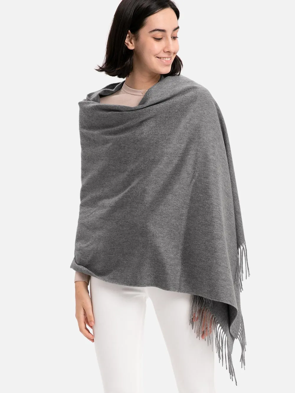 Dark Gray Cashmere Wrap