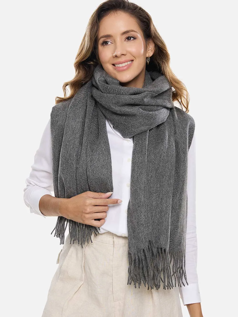 Dark Gray Cashmere Wrap