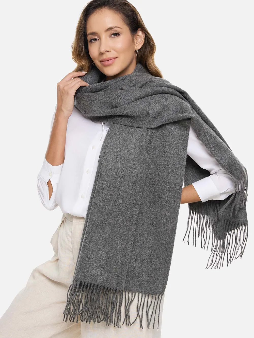 Dark Gray Cashmere Wrap