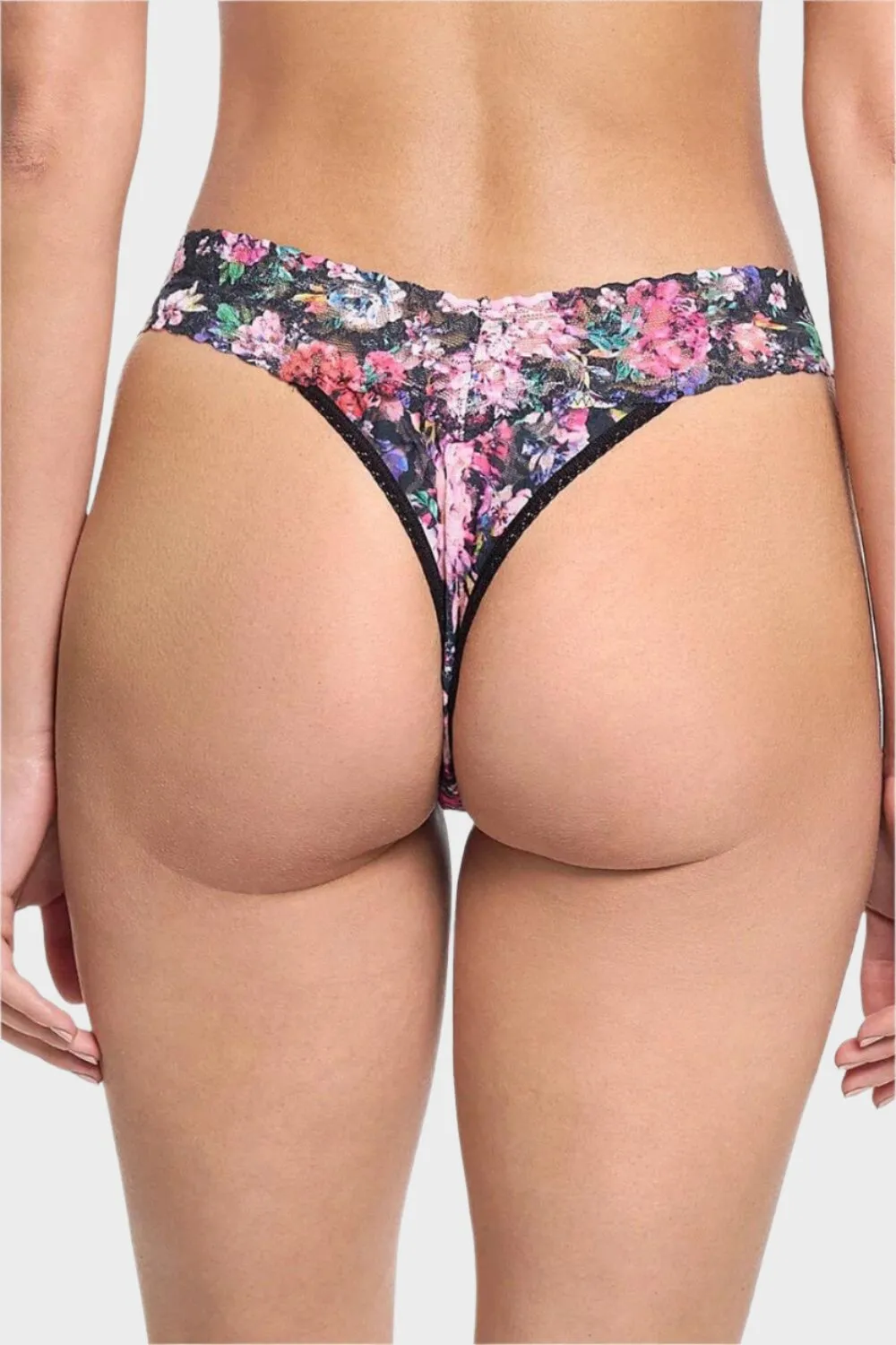 Dark Peonies Original Rise Thong