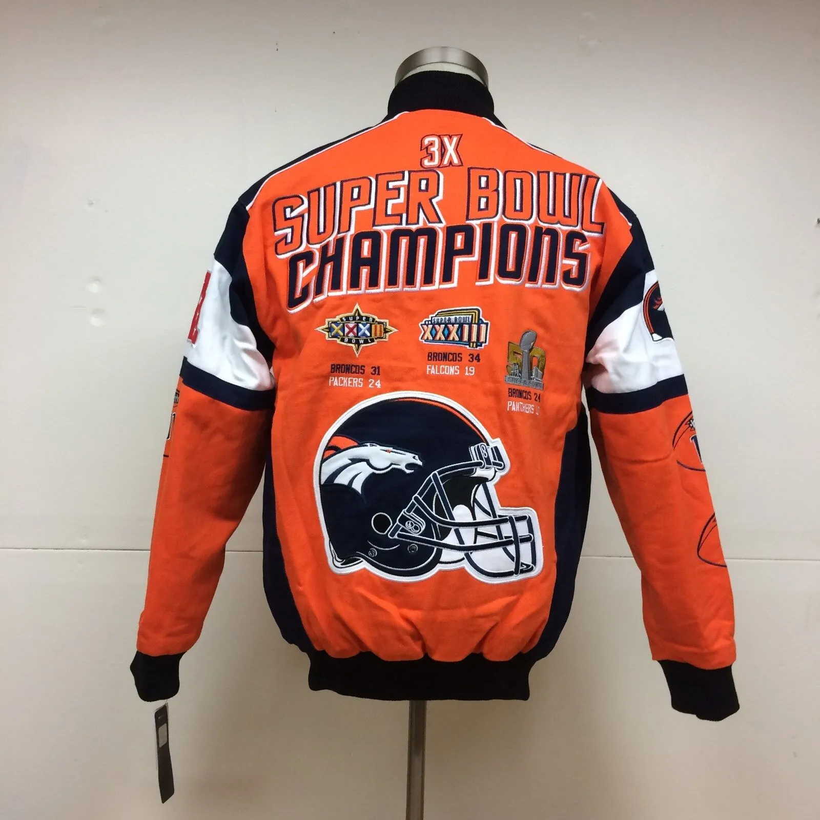 Denver Broncos 3-Time Super Bowl Champions Jacket