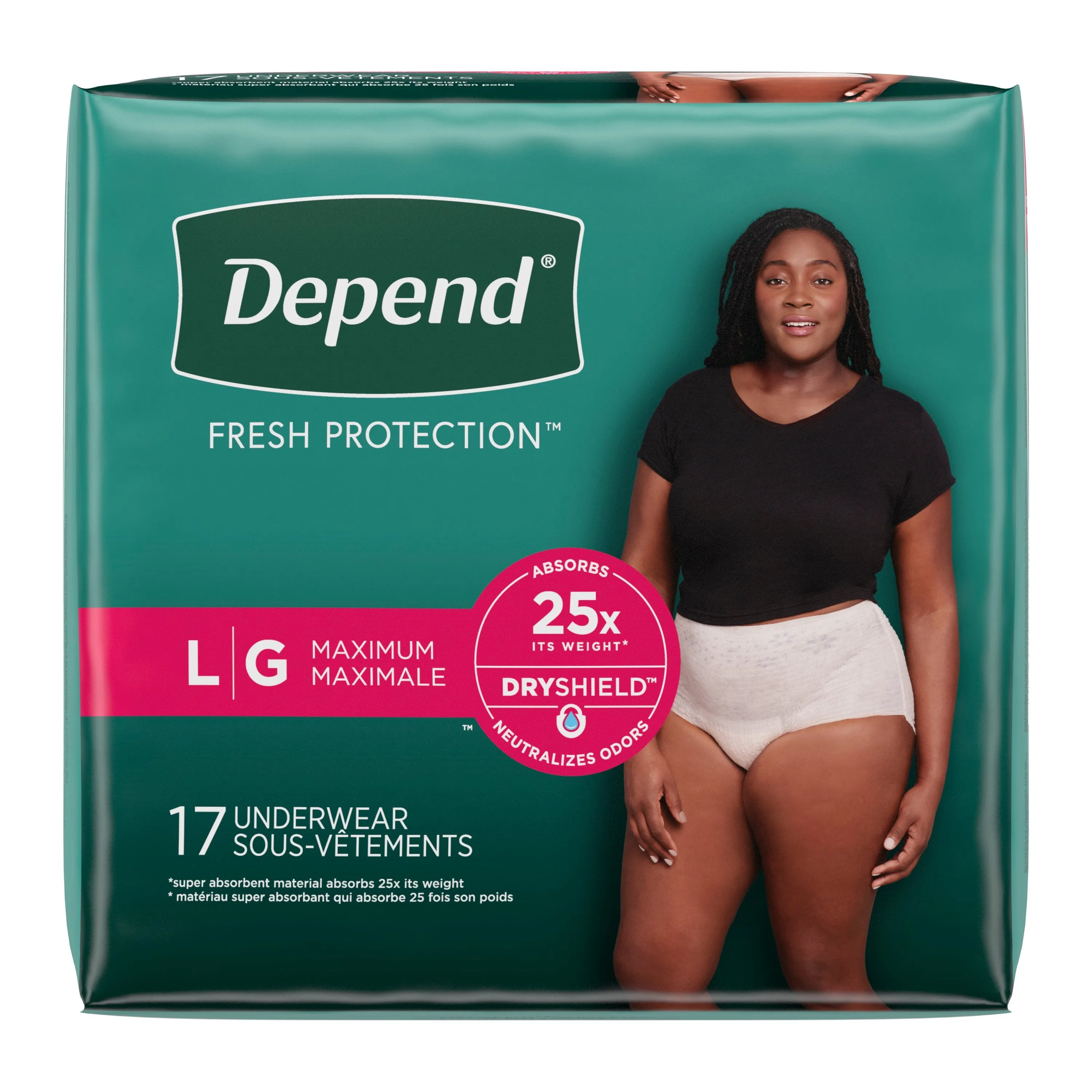 Depend Premium Fresh Protection Underwear for Women