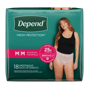 Depend Premium Fresh Protection Underwear for Women