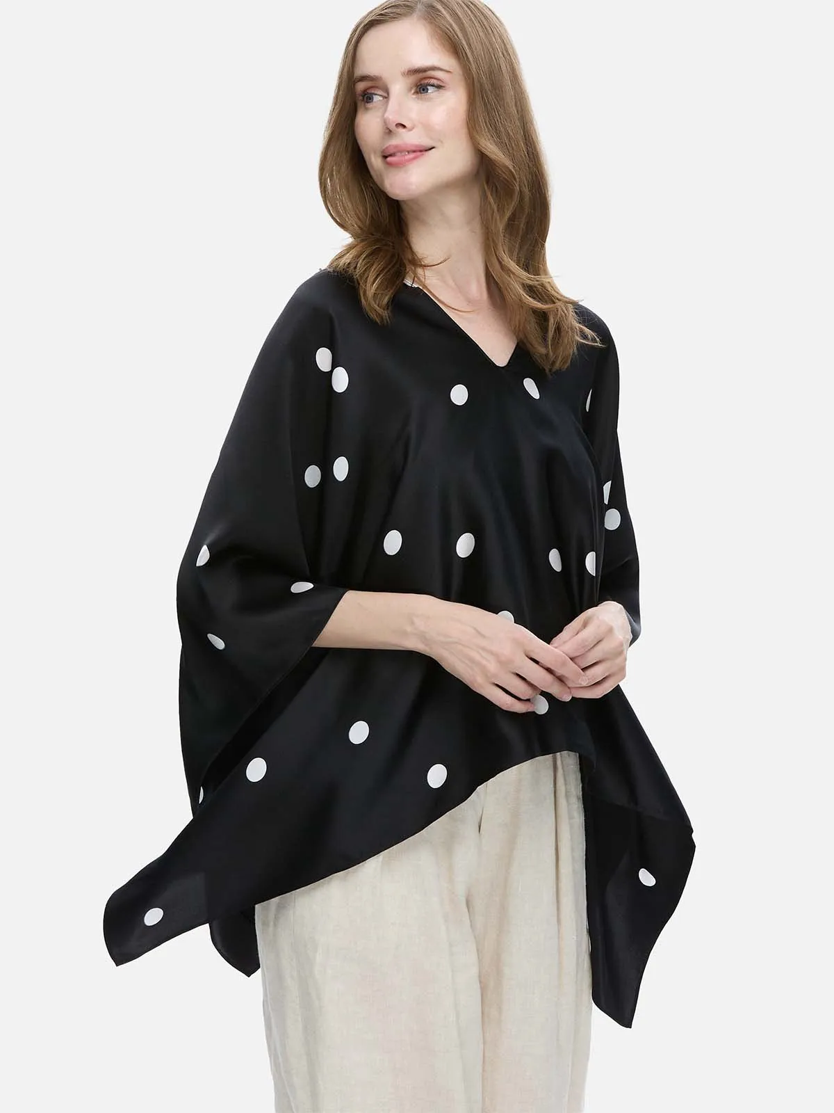 Dotted Silk Duo Wrap