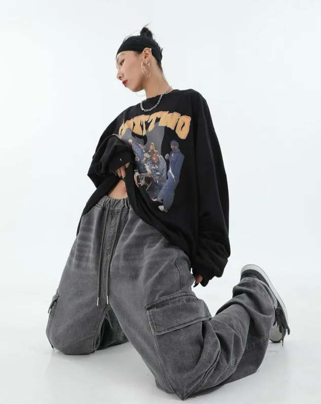 Double Side Pocket Faded Pants