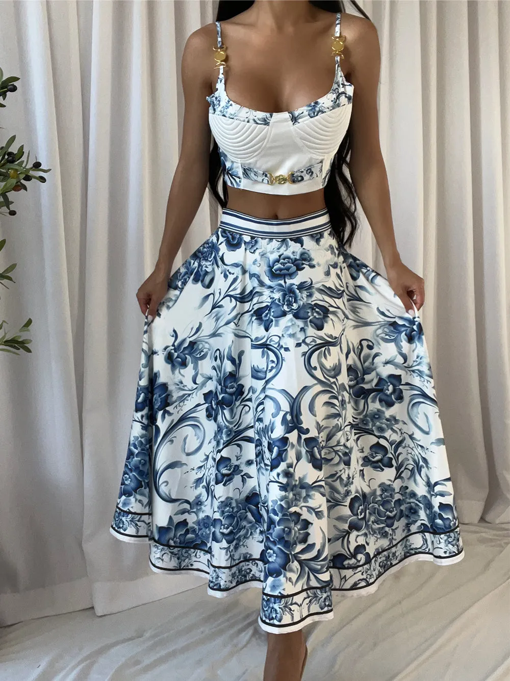 ENIMARE Top & Skirt Set