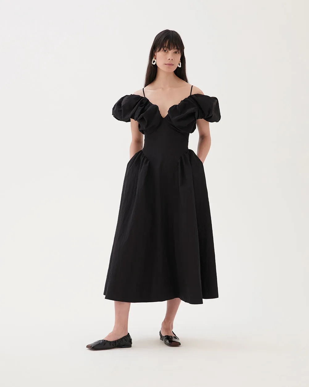 Erin Dress Taffeta Black