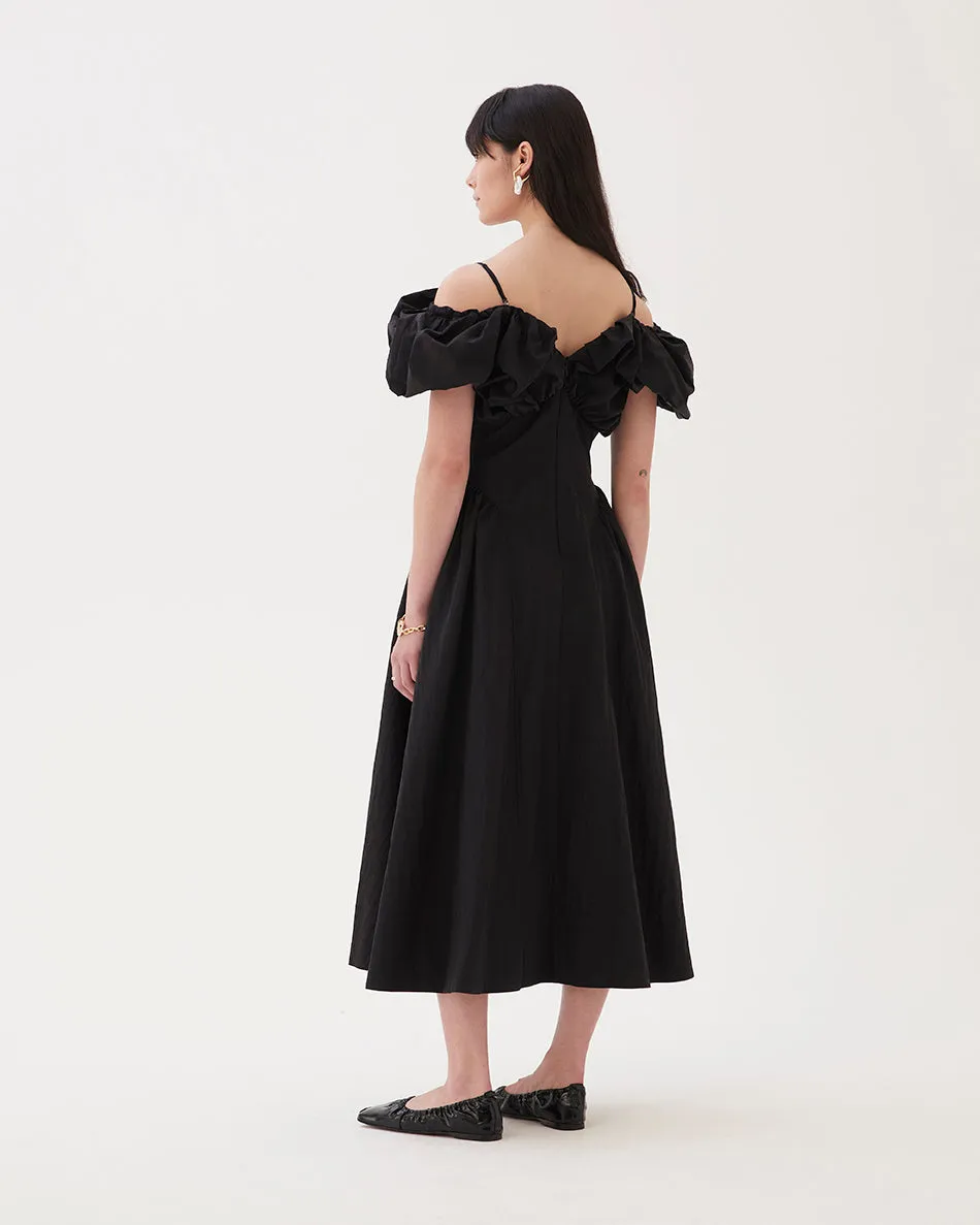 Erin Dress Taffeta Black