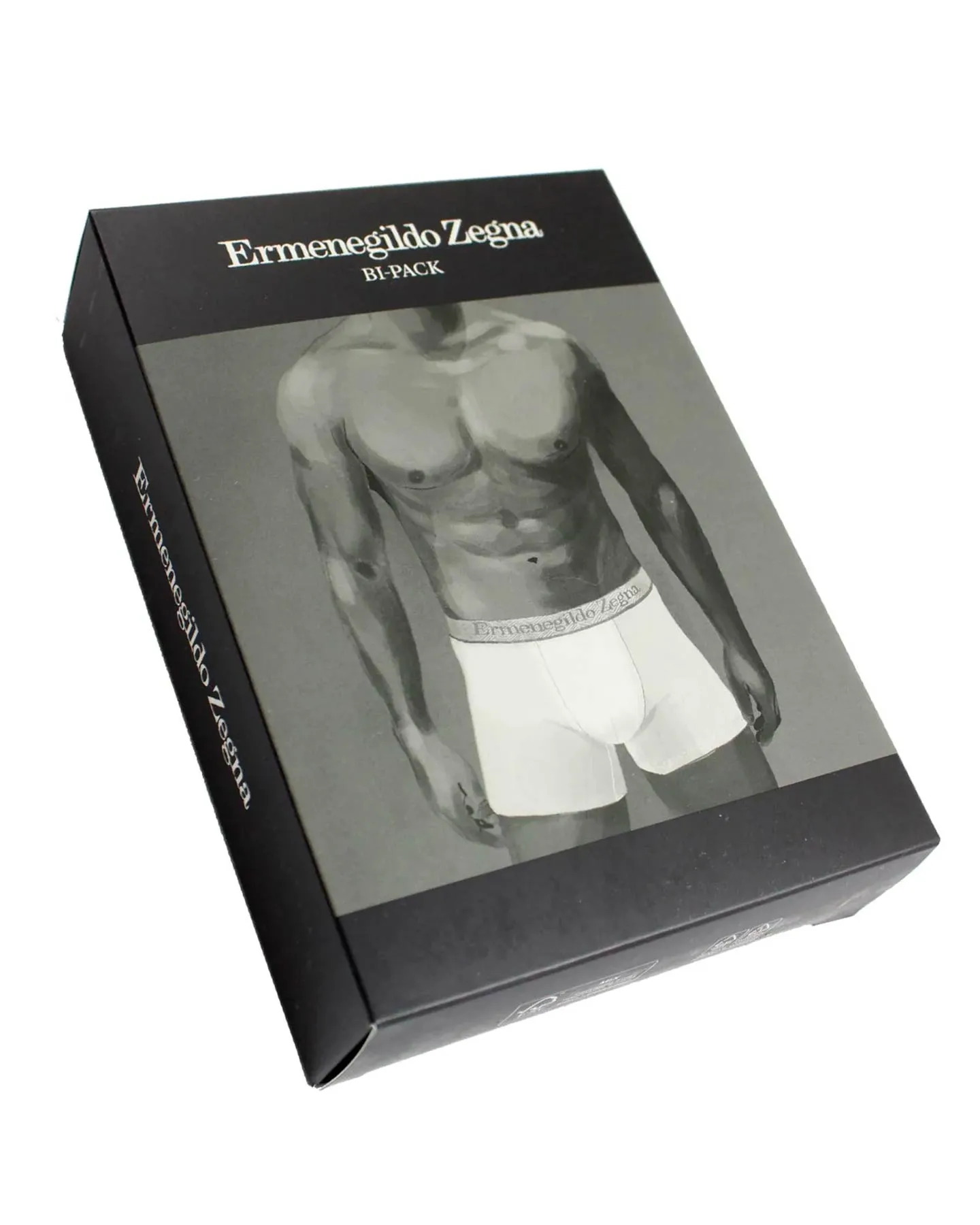 Ermenegildo Zegna Boxer Briefs Gray Men Underwear 2 Pack Stretch Cotton XL