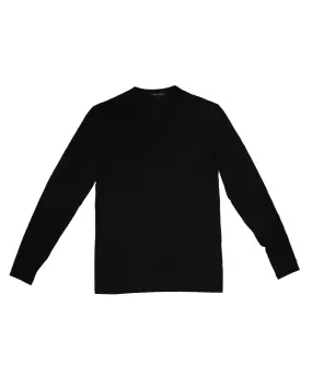 Ermenegildo Zegna Long Sleeve T-Shirt Black L SALE